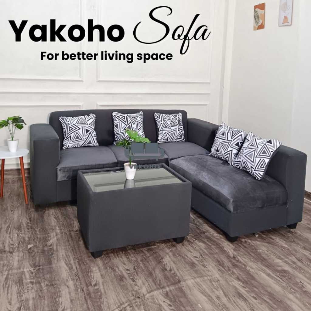 Sofa Minimalis L Putus / sudut - Yakoho Calvino / FREE ONGKIR BANDAR LAMPUNG