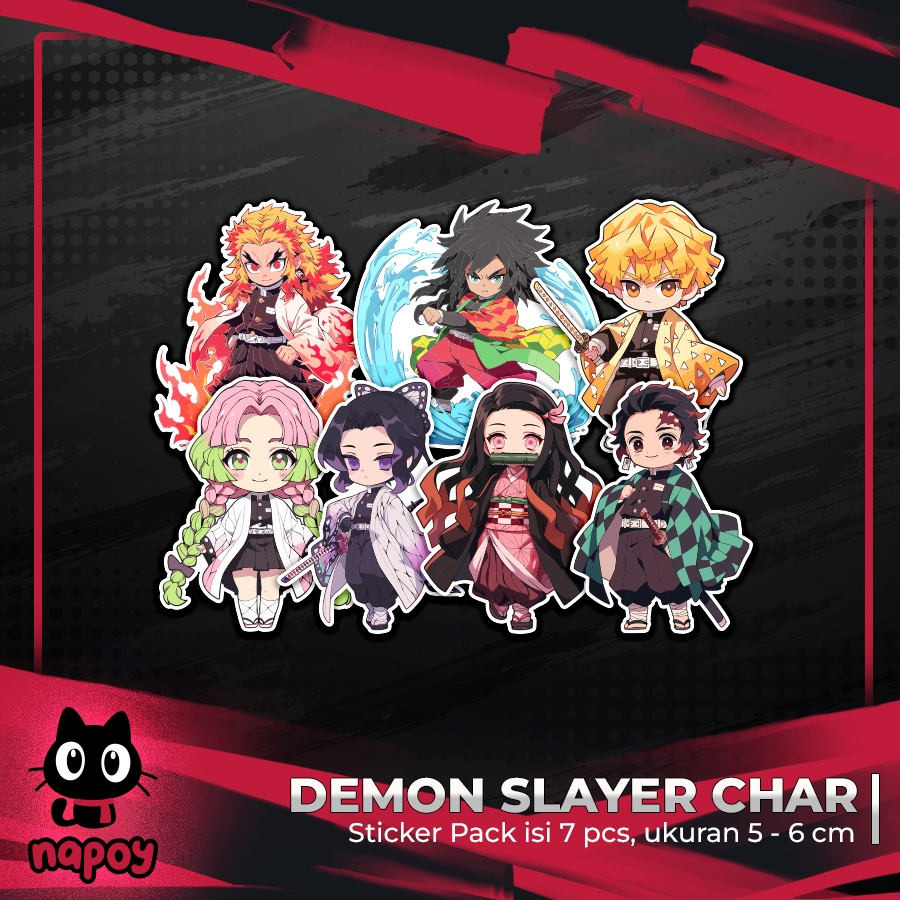 

STIKER PACK BESAR ANIME DEMON SLAYER CHAR 7 pcs LAPTOP AKSESORIS HP ANTI AIR