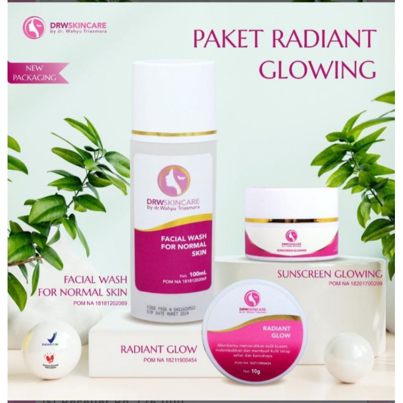 DRW SKINCARE RADIANT GLOWING | PAKET BASIC | PAKET STANDAR | BEDAK GLOWING | BEDAK KULIT KUSAM | BED