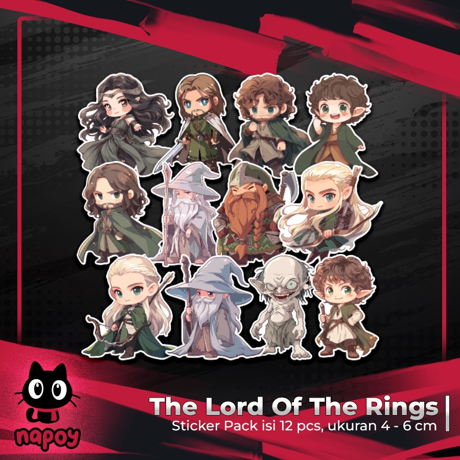 

STIKER PACK BESAR THE LORD OF THE RINGS 12 pcs LAPTOP AKSESORIS HP ANTI AIR