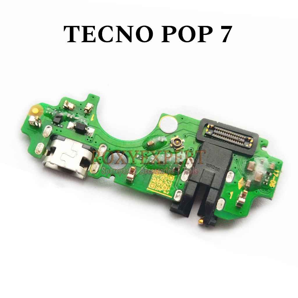 Konektor Charger Tecno Pop 7 Flexible Board Papan Cas Connector Usb Mic Ori