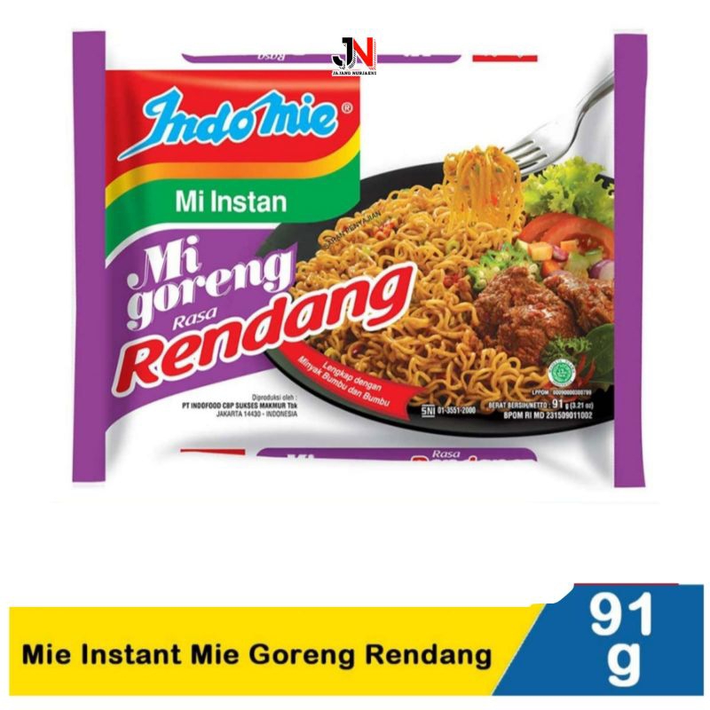 

MIE INDOMIE - Mie Indomie Goreng Rendang @91gr - Mie Instan Murah