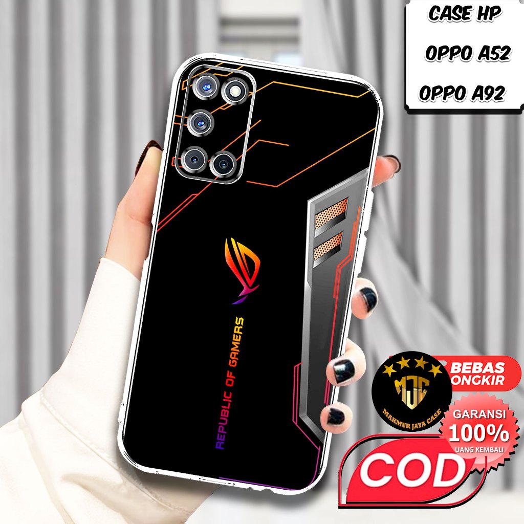 Case OPPO A52 / OPPO A92 - Casing OPPO A52 Motif (ROG) - Softcase Premium Fourside - Bening Transpar