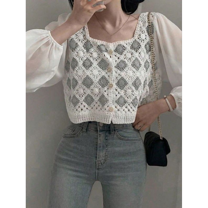 crochet boho blouse