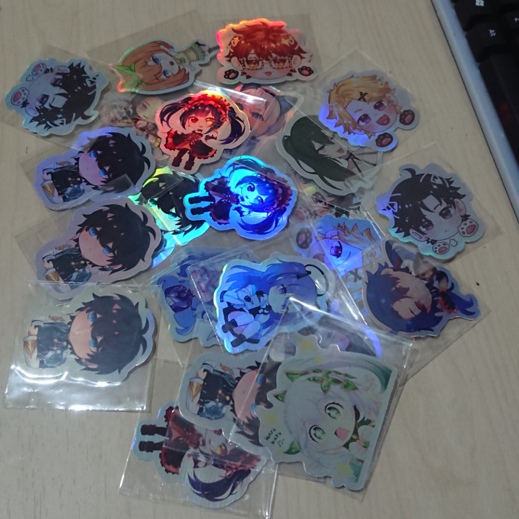 

Stiker Hologram Custom Die Cut Stiker Custom - Kpop - Hololive - Anime - Meme Sticker Custom - Sticker Hologram