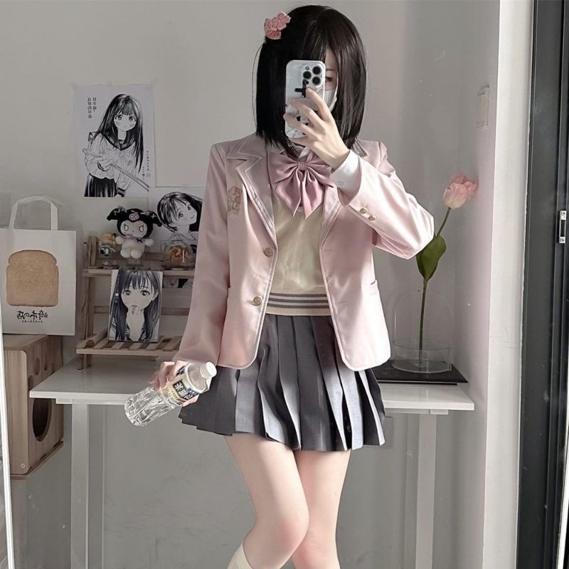 Tiezea - SEIFUKU SERAGAM BLAZER PINK
