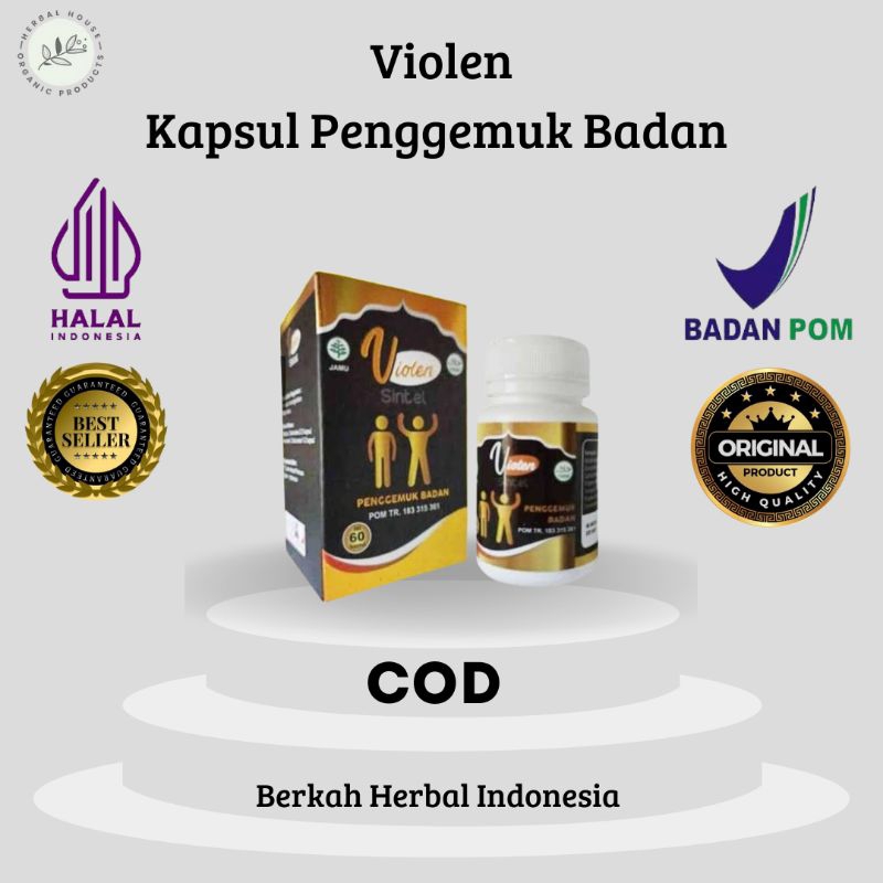 VIOLEN Obat Gemuk Penggemuk Badan Herbal ALAMI PLUS PENAMBAH NAFSU MAKAN | VIOLEN Obat Gemuk Badan P