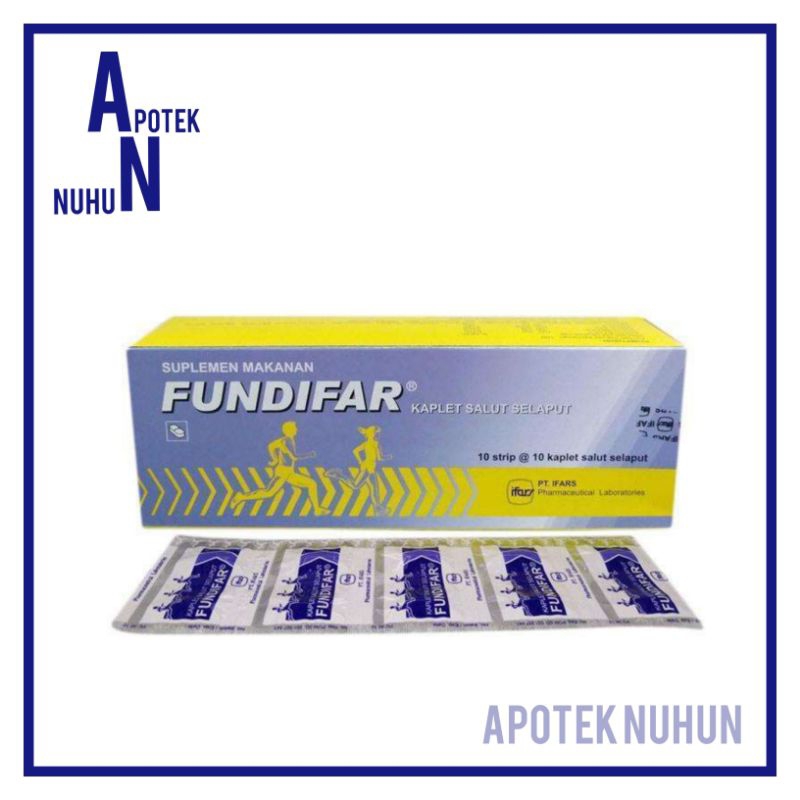 Fundifar Strip 10 Kaplet Mengandung Vitamin B1 B6 B12 Dan Vitamin E