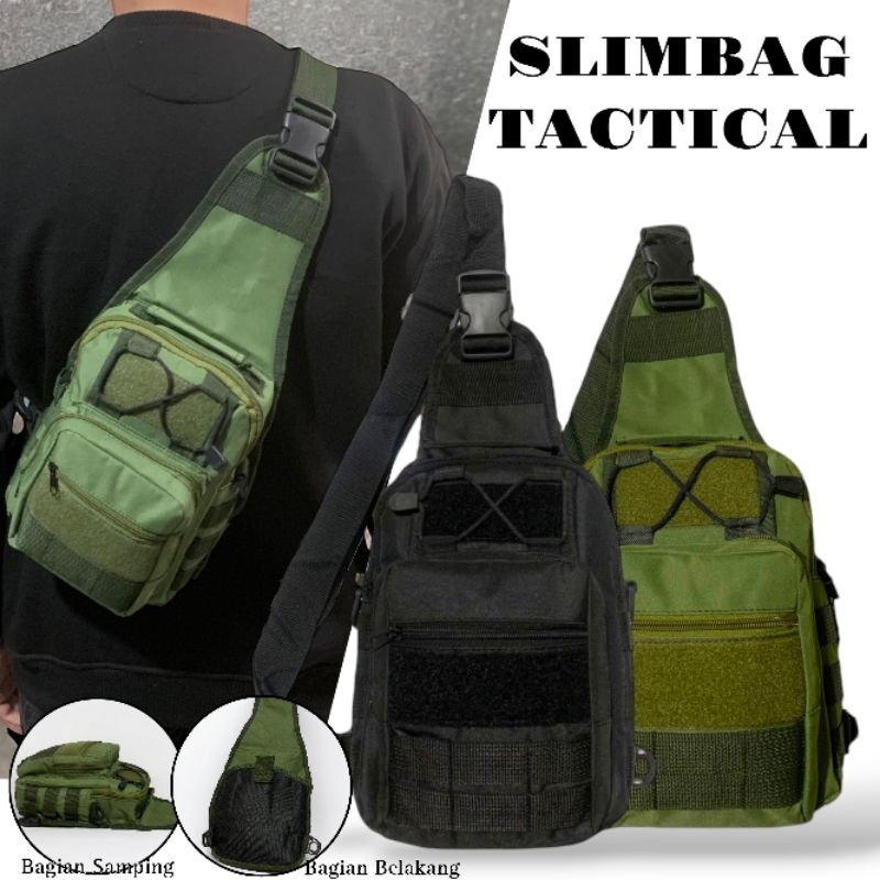 Fareezaolshop - Tas Selempang Pria Army Waistbag Tactical Loreng Polos Bodybag TNI Tentara Pilih Lok