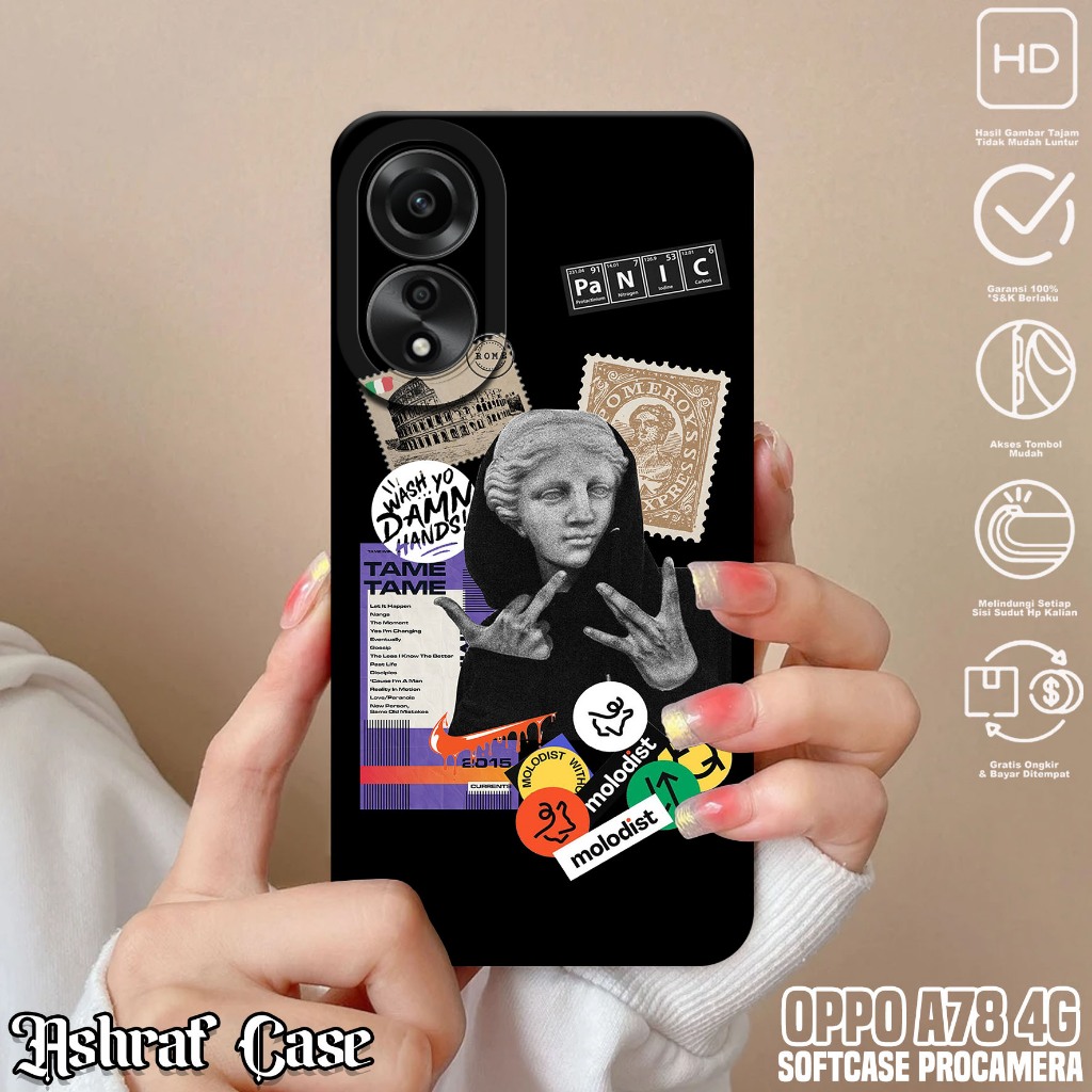 Case OPPO A78 4G - Casing Hp OPPO A78 4G Motif Estetik - Softcase Hp OPPO A78 4G - Silikon Hp OPPO A