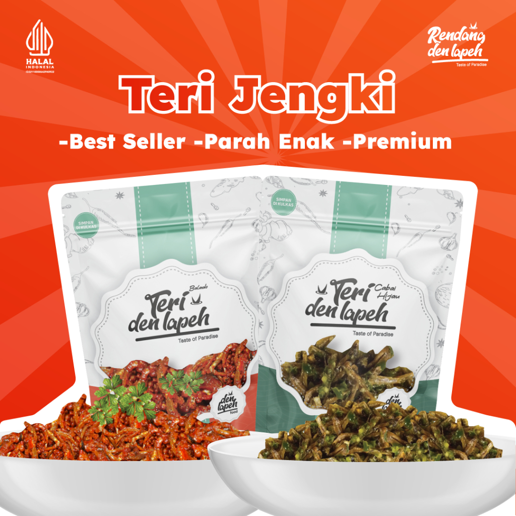 

Teri Jengki Cabai Hijau / Balado Lauk Praktis Premium Den Lapeh Food