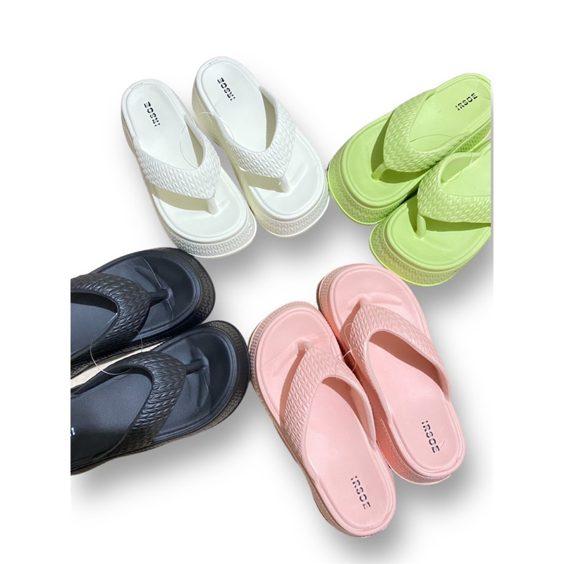 SANDAL KARET WANITA SIZE 36-40 IRSOE // SANDAL KEKINIAN TINGGI -+7CM