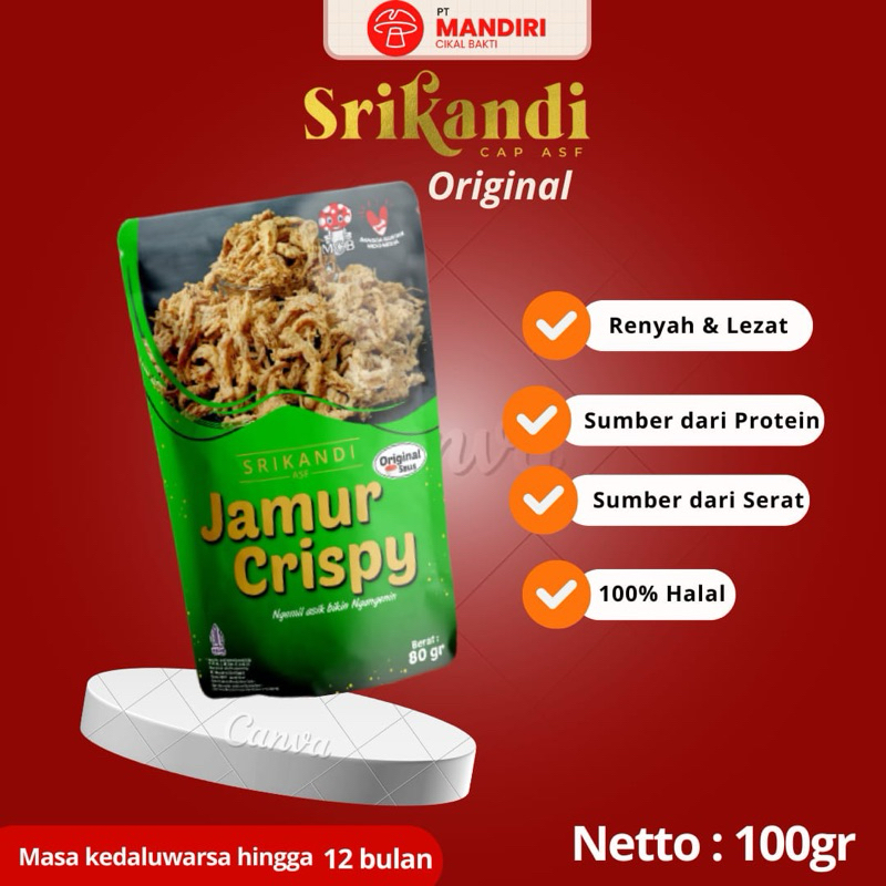 

Keripik Jamur Srikandi Original 80 gr