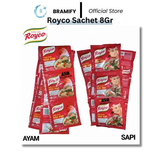 

Royco kaldu Ayam Sapi 8gr SACHET | BUMBU KALDU PENYEDAP RASA HALAL