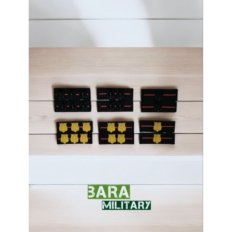 PANGKAT TOPI PET PDH DAN PDL TNI (LOGAM PELKRO)