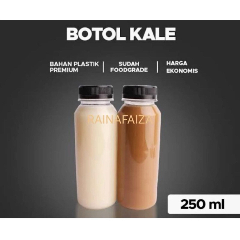 Botol Kale Ukuran 250 ml || Botol Plastik Ekonomis 250 ml || Botol Kopi Kekinian || Botol Serbaguna