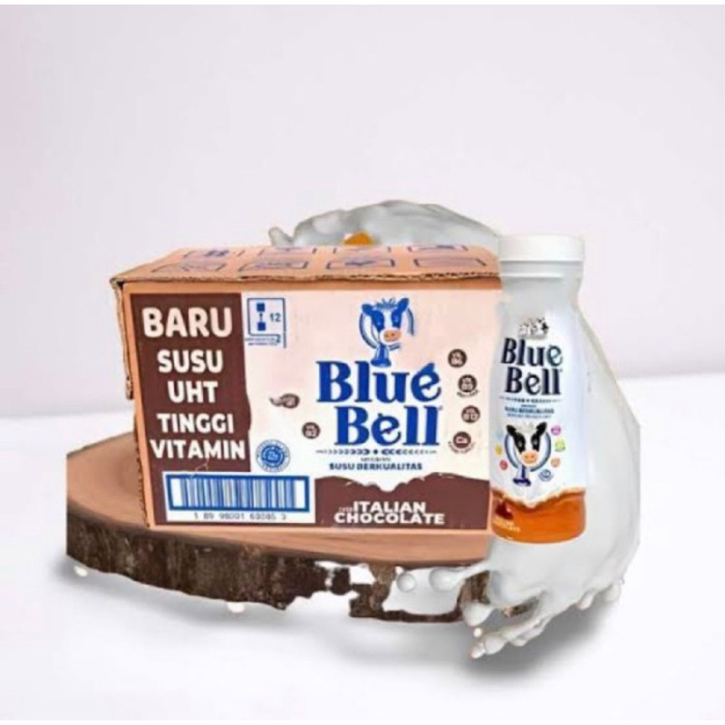 

Susu Blue Bell Chocolate 12 Botol x 200ML Susu Coklat Susu UHT Italian Chocolate Susu UHT