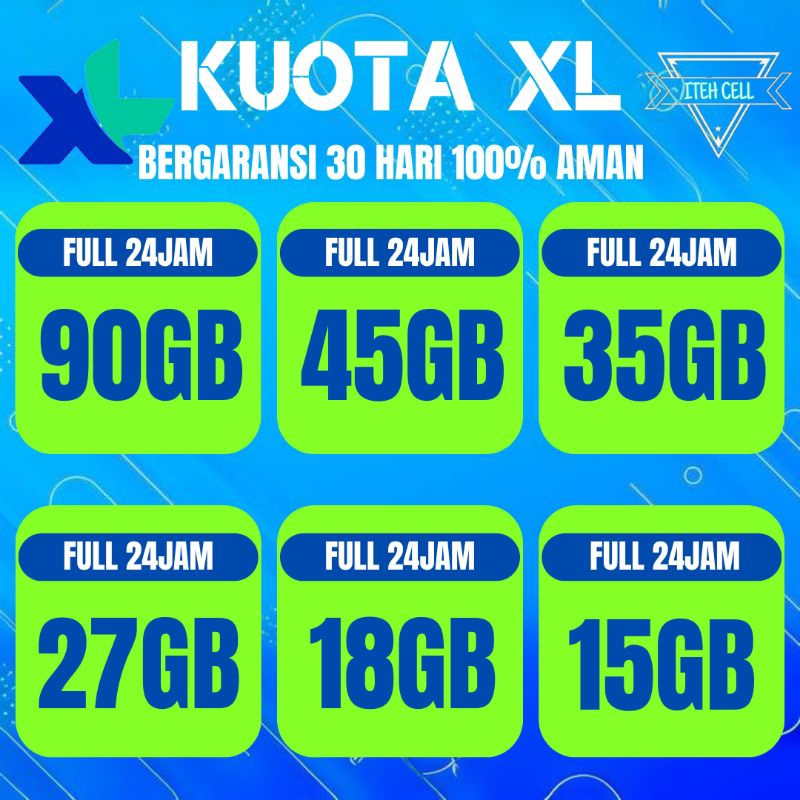 PAKET DATA INTERNET XL COMBO FLEX MINI FULL KUOTA 24JAM