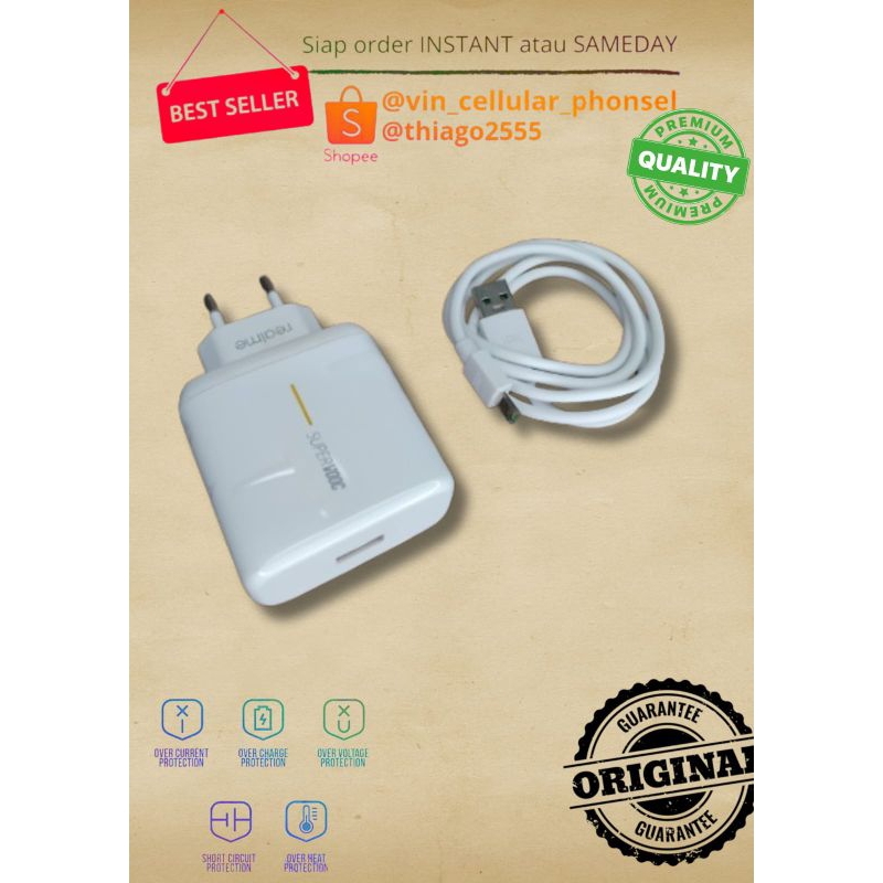 Charger Realme C15 C12 C31 C21Y SUPERVOOC DARTVOOC MICRO USB Charger realme C20 casan realme Micro U