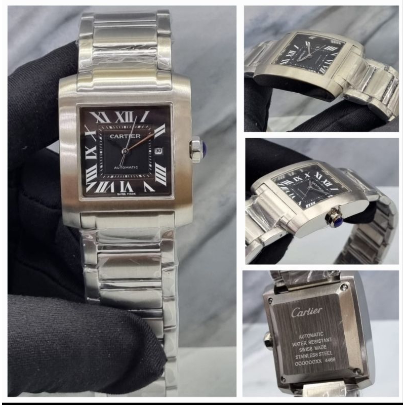 jam tangan wanita Cartier automatic all stainless kualitas original