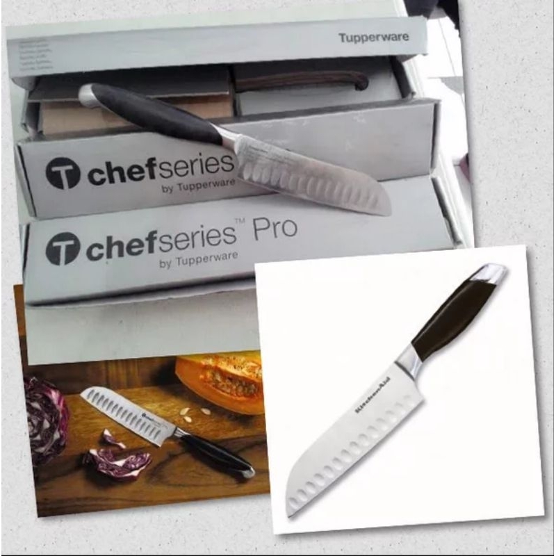 TCHEF T-CHEF Series Pro Knife Pisau Dapur Tupperware Santoku Original