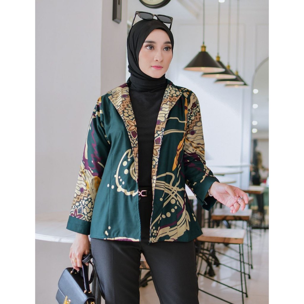 Kittacloath Atasan Blazer Batik Kantor Wanita Premium Murah