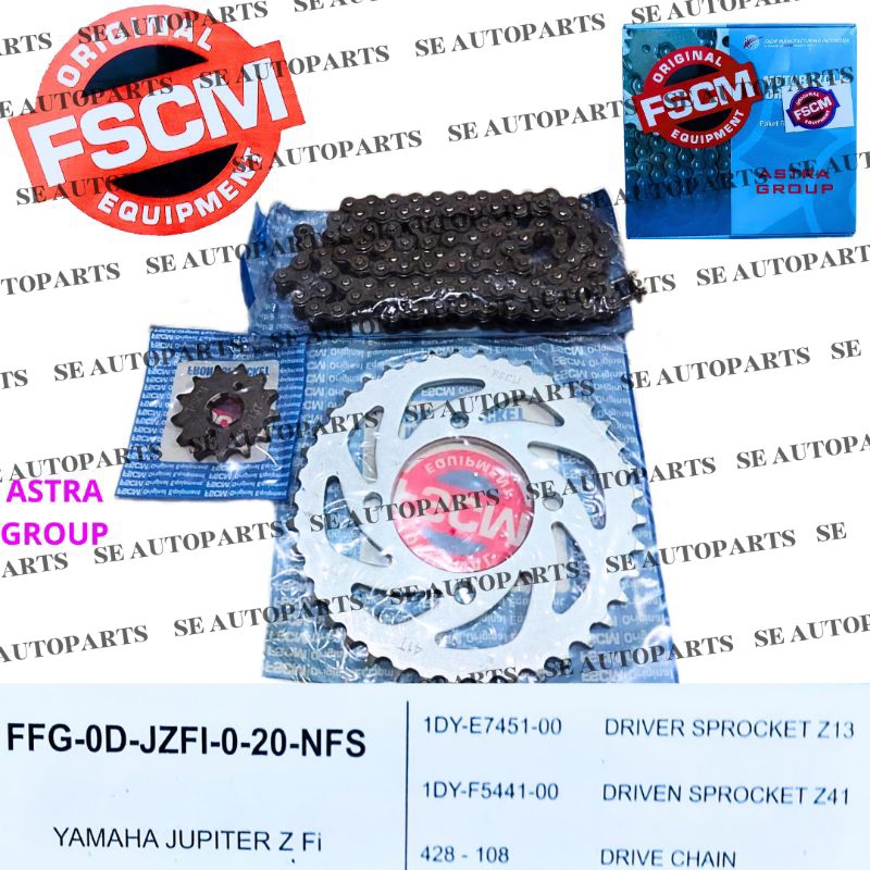Gear Set Rantai Motor FSCM Jupiter Z1 / FI Astra Otopart Group