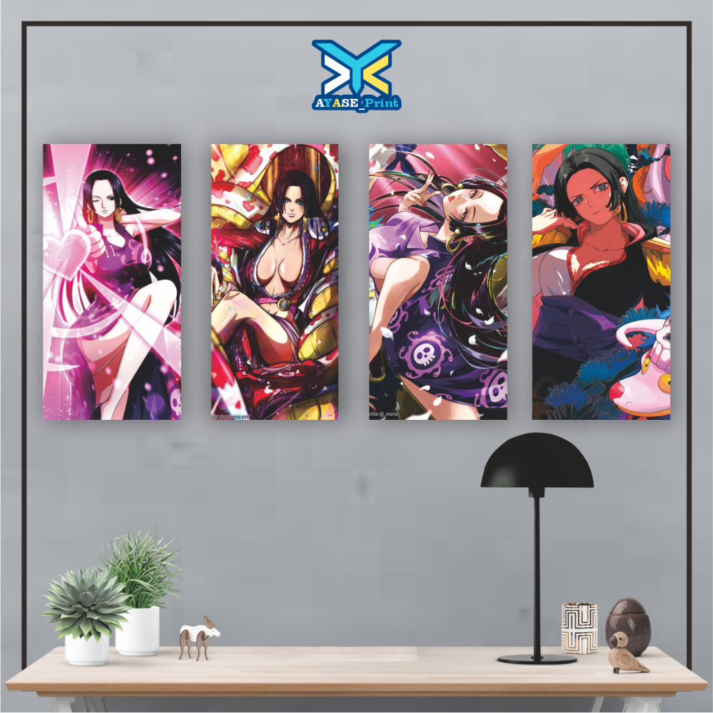 Wall Decor BOA HANCOCK ONE PIECE Pajangan Poster Kayu Hiasan Dinding KamarTidurWallpaperAnime