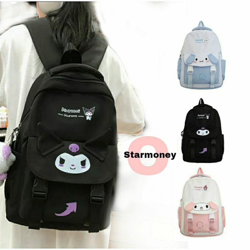 Miniso Tas Ransel Sekolah Anak Perempuan SD SMP SMU Fashion Backpack Sekolah