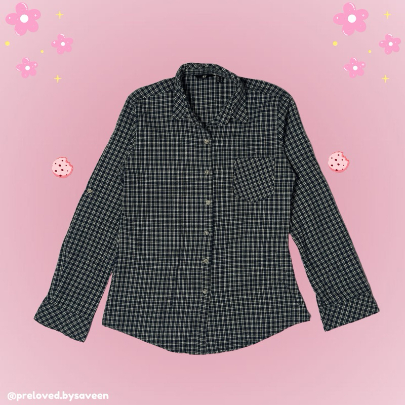 [Preloved] Kemeja Kotak-Kotak H&M