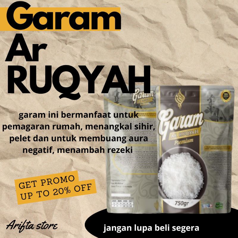 

GARAM AR RUQYAH media ruqyah untuk menetralisir aura negatif, pagar usaha/ rumah.