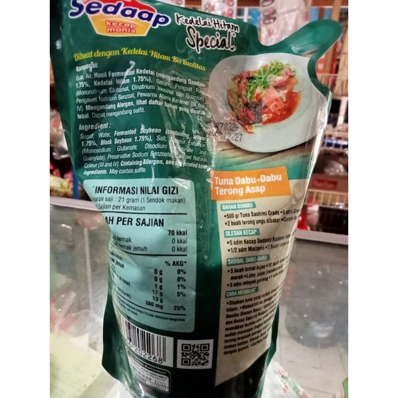 

Kecap sedap kemasan pouch 728g ( Gratis piring cantik )