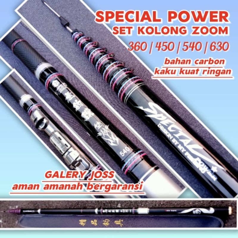 TEGEK KOLONG HUBENJIANG SPECIAL POWER 350 450 540 630 bahan carbon kaku kuat ringan