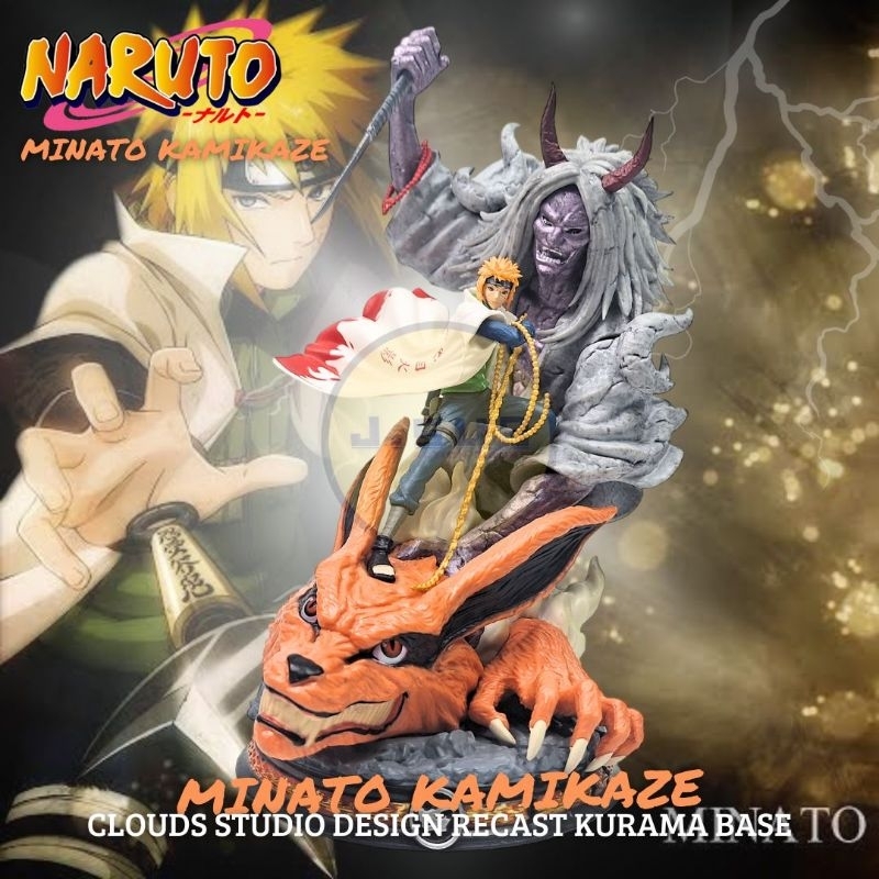 Action Figure Minato Kamikaze Kurama Statue Naruto Clouds Studio