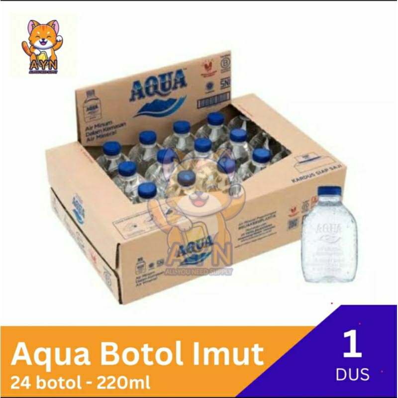 

Aqua Botol Imut Cube 220ml (1dus isi 24botol)