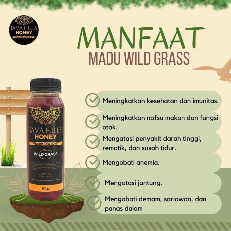 

Madu Java Hills Honey - Madu Murni Wildgrass 350 gr