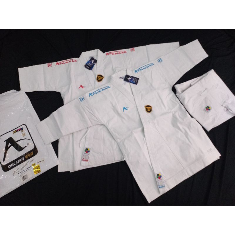 arawaza kata deluxe evo karate baju kata combo merah biru