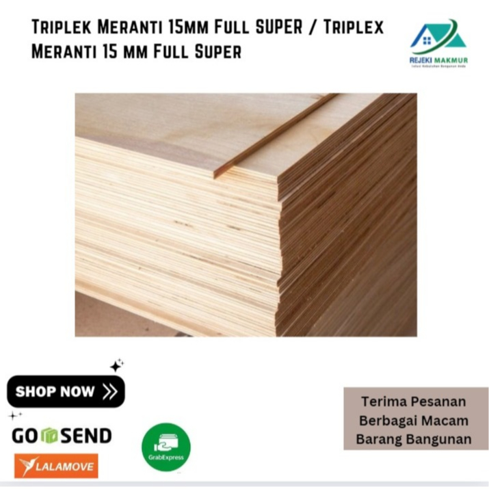 Triplek Meranti 15mm Full SUPER / Triplex Meranti 15 mm Full Super