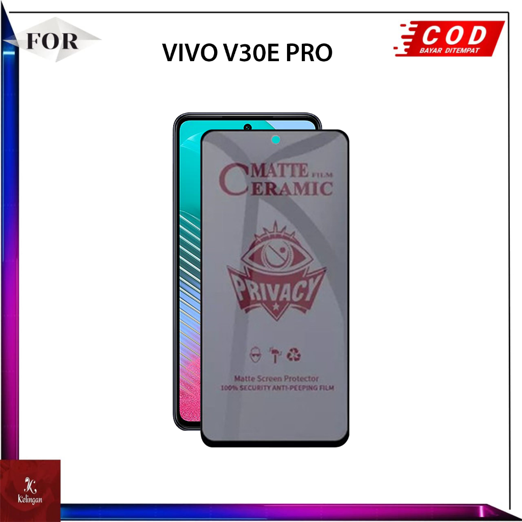 Anti Gores VIVO 30 PRO Tempered Glass Kaca  Full Cover