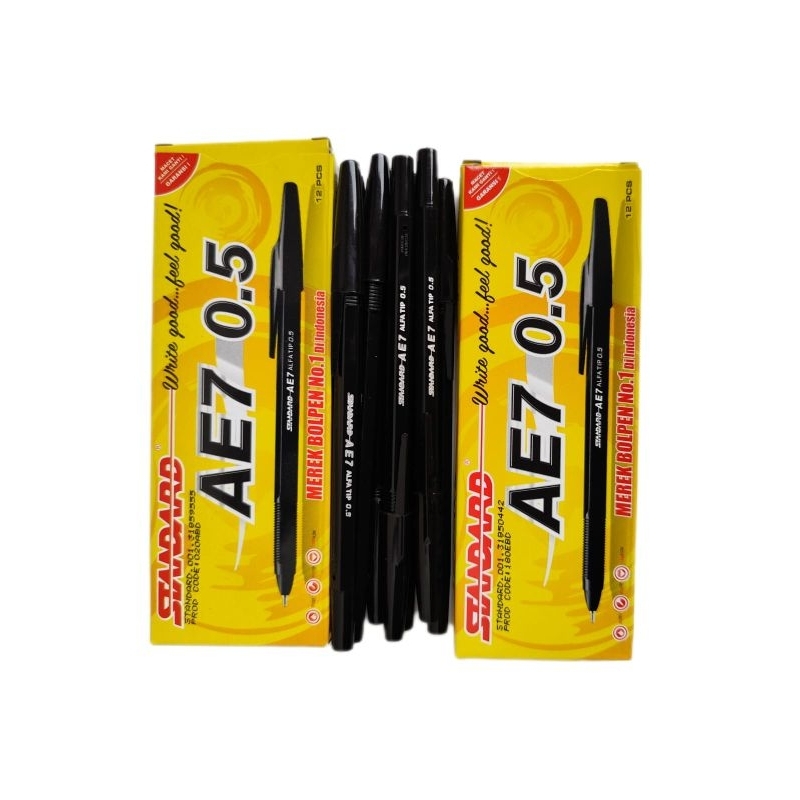 

Ay00! Pulpen Standar AE7 0.5 Hitam 12 Pcs (1 Pak)