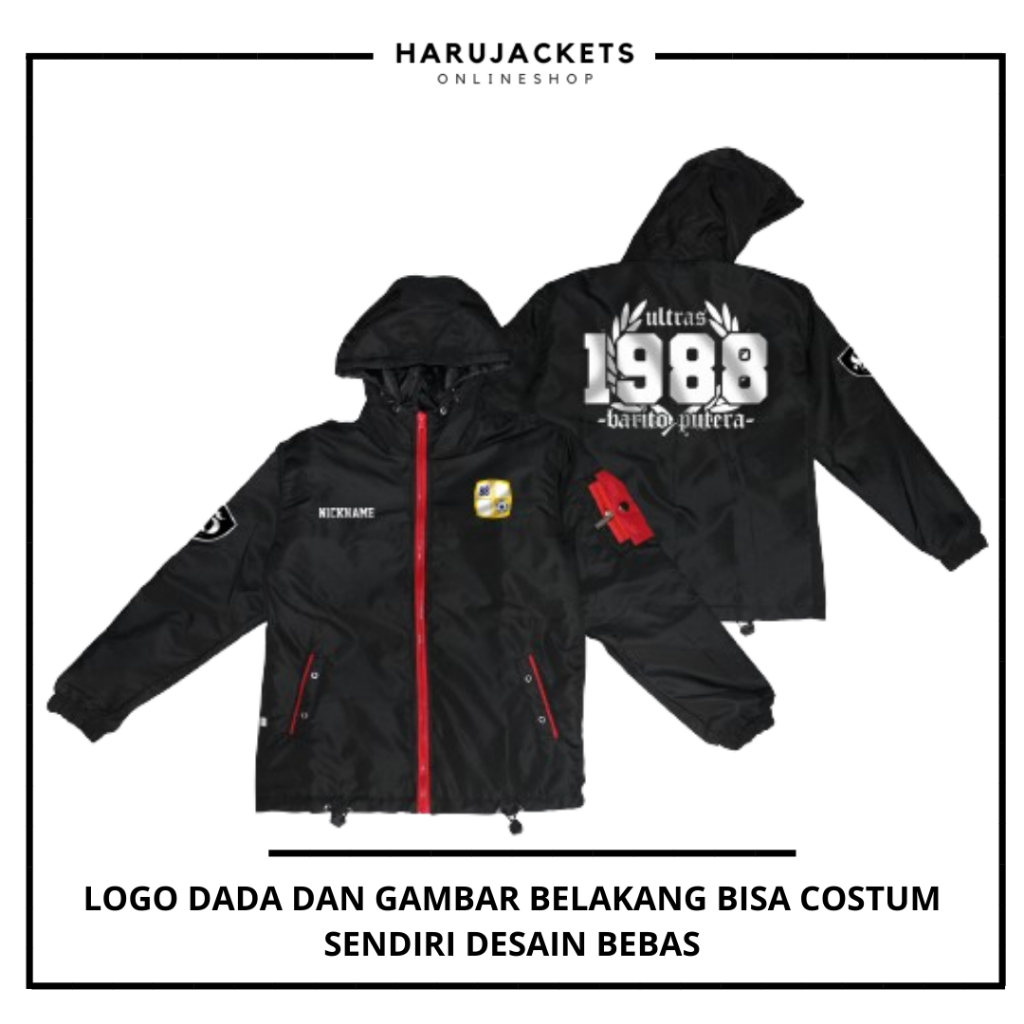 Jaket Anak Parasut | Jaket Anak Bola | Jaket Costum