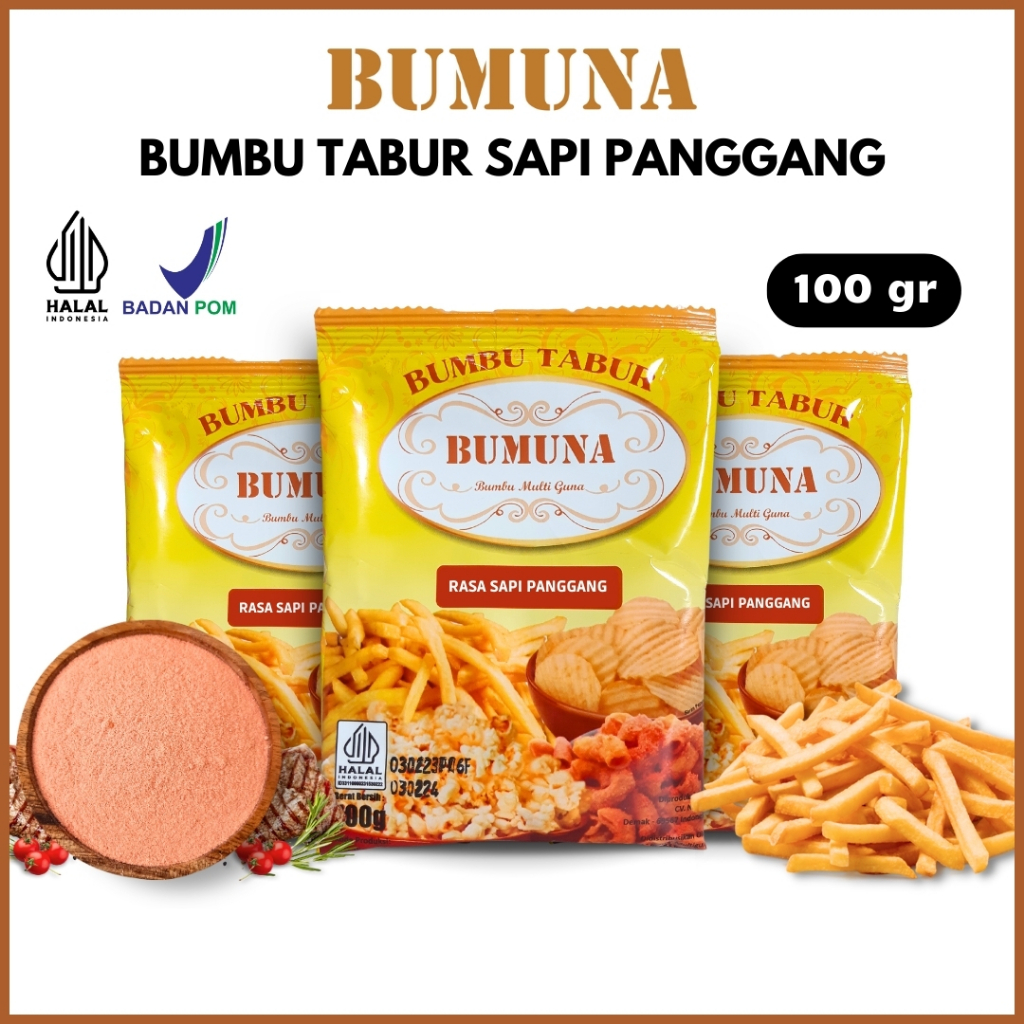 

Bumbu Tabur Rasa Sapi Panggang 100gr BUMUNA / Bumbu Cemilan