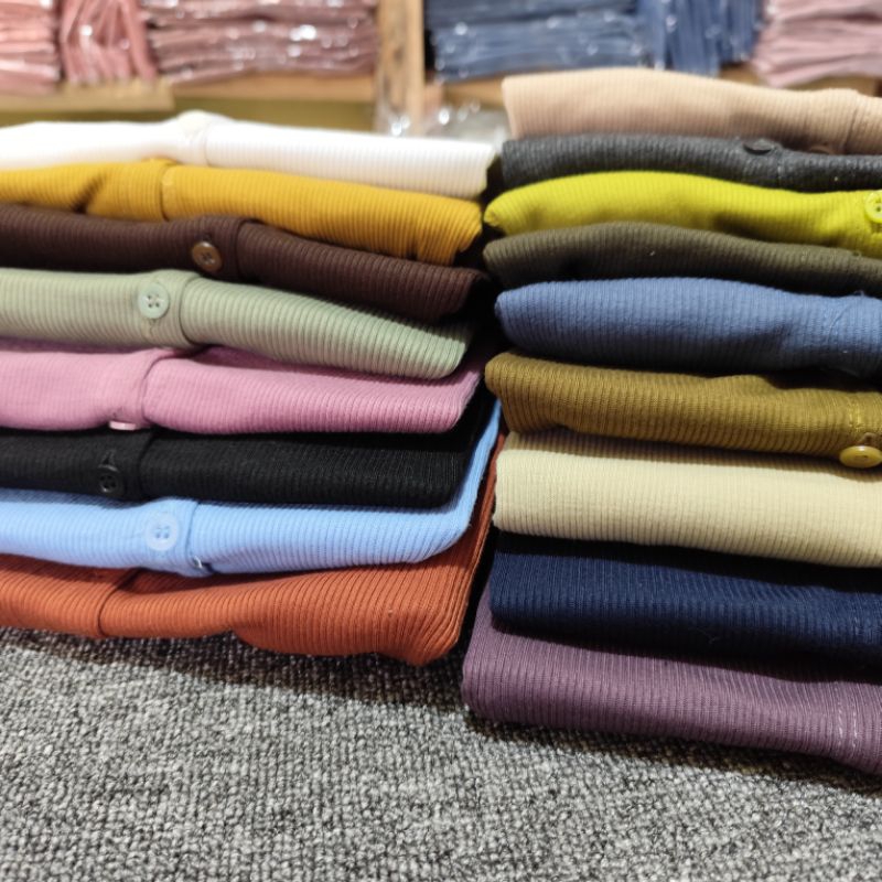 cardigan crob top bahan rib premium, bahan adem dan melar, cocok semua model rok dan celana