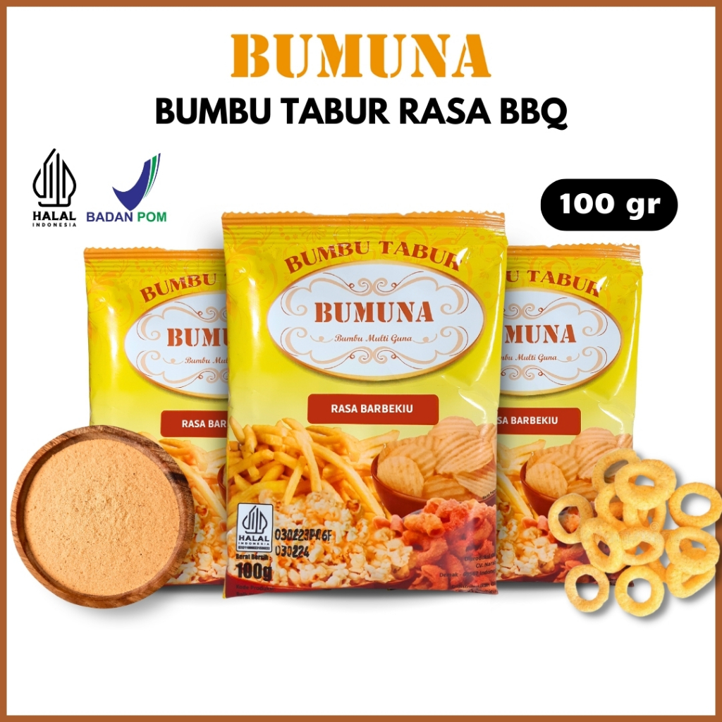 

Bumbu Tabur Rasa BBQ 100 Gram BUMUNA - Bumbu Cemilan Aneka Rasa