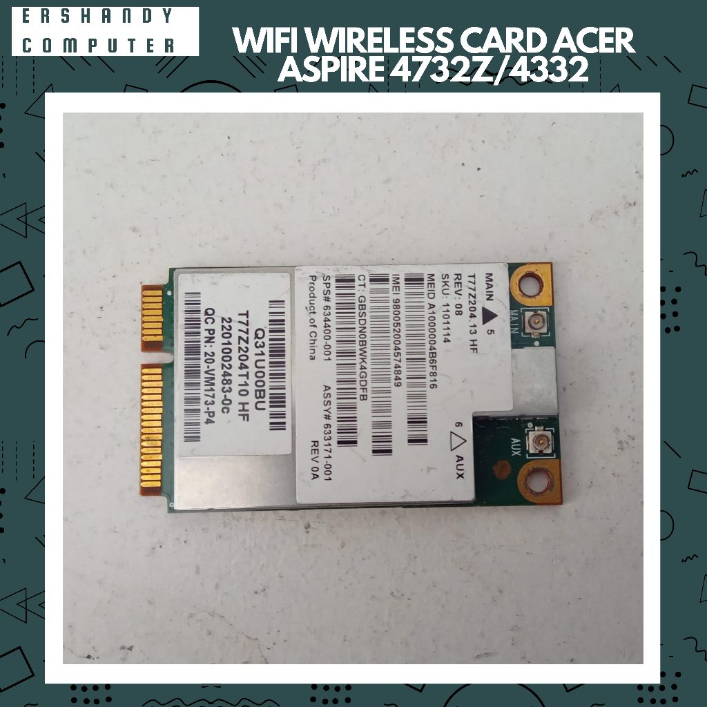 WIFI WIRELESS CARD LAPTOP ACER ASPIRE 4732Z/4332 - ercomp1