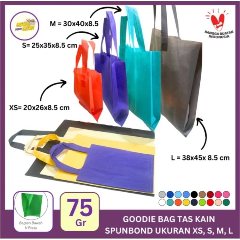 

Goodie Bag Tote Bag Tali Tas Spunbond 20x26 25x35 30x40 38x45