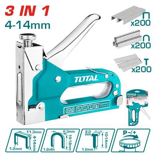 

Staple gun 3 in 1 TOTAL THT31143 Kekuatan pendorong yang dapat disesua