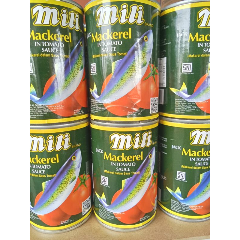 

Sarden Mili Mackerel tutup putih original 425 gram