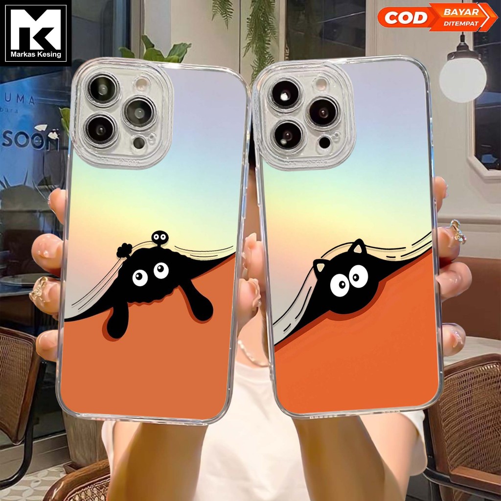 Case Hologram OPPO A5S A11K A12 A7 A15 A15S A57 A77S A58 4G Motif ( LUCU ) Softcase Hologram Bening 