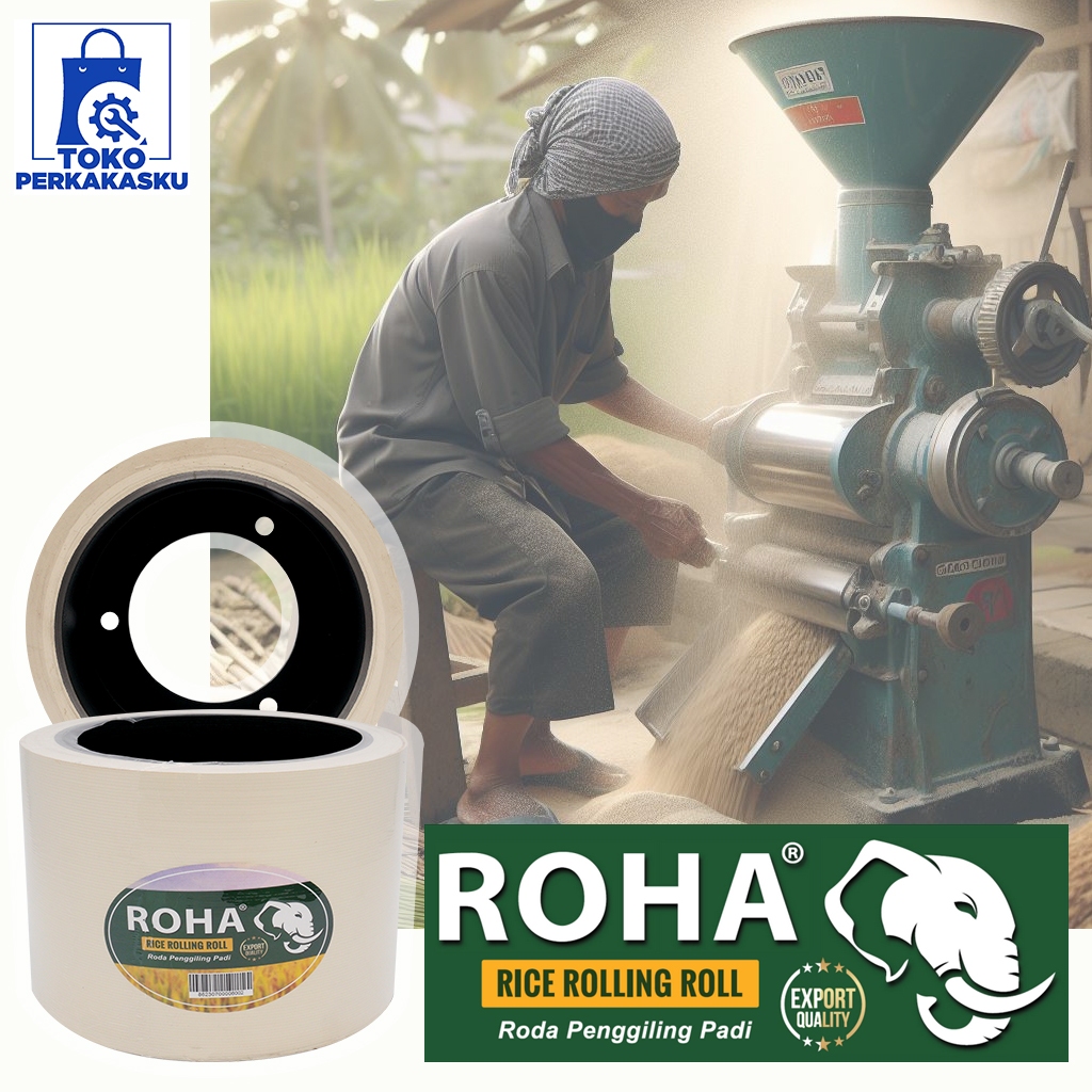 Rubber Roll 6" - Karet Huller Padi - Pemecah Kulit Padi | sepasang.